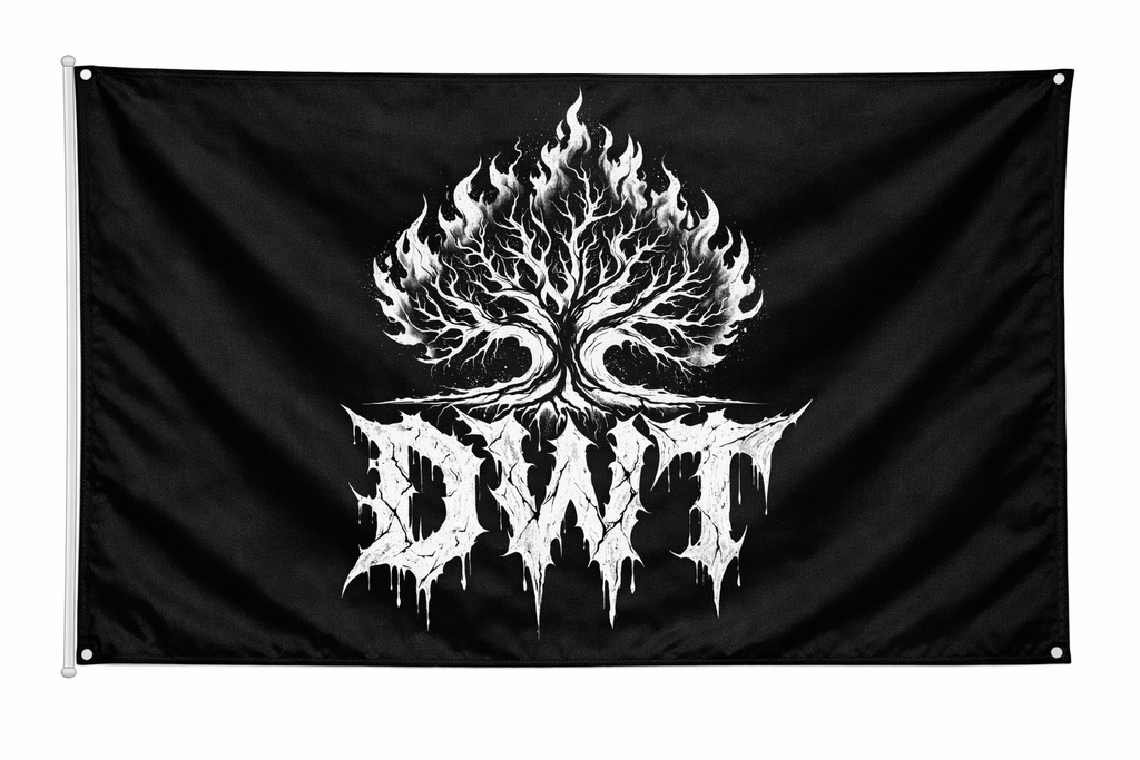 DWT Burning Bush Metallic Drip Flag
