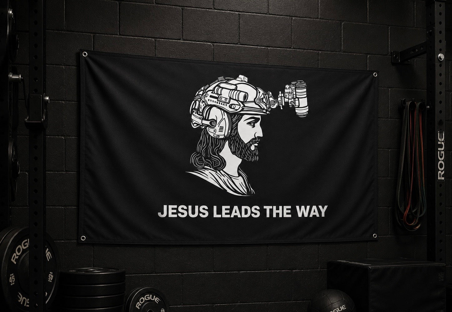Jesus Leads The Way Flag