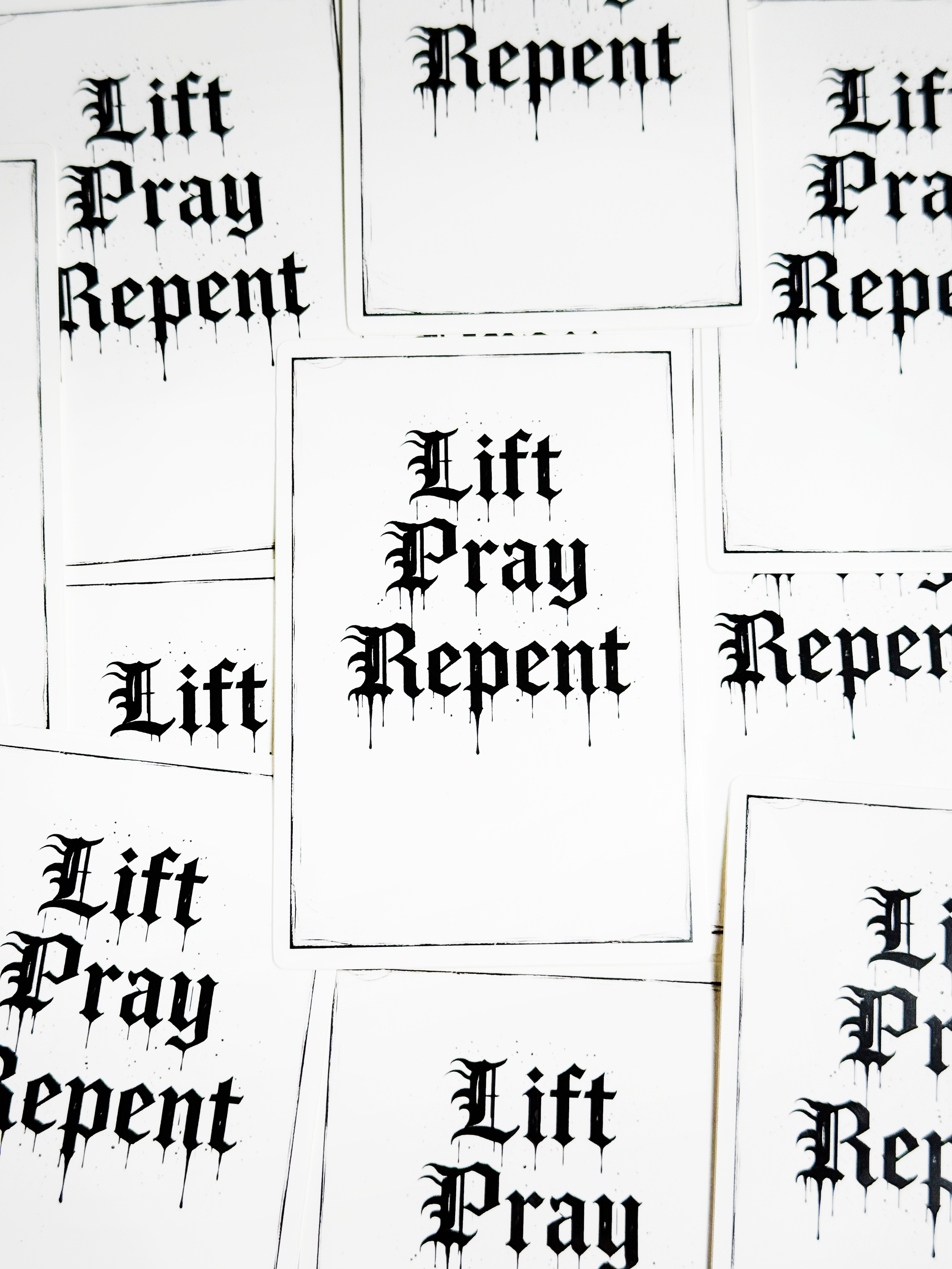 Lift Pray Repent (White) Sticker