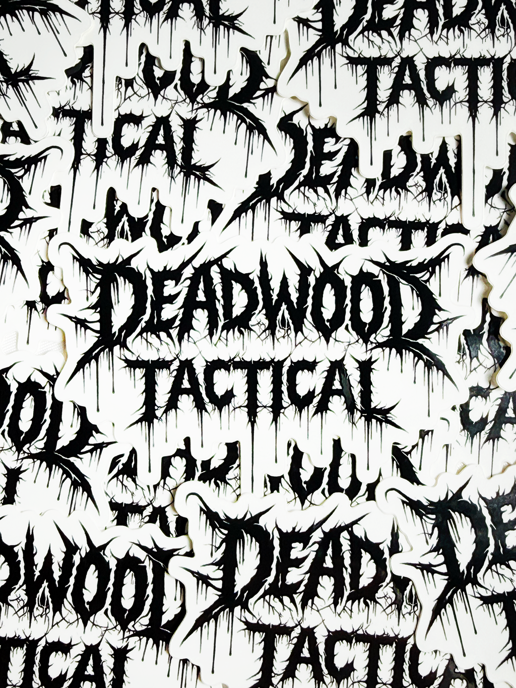 Deadwood Tactical Metallic Drip Logo Sticker