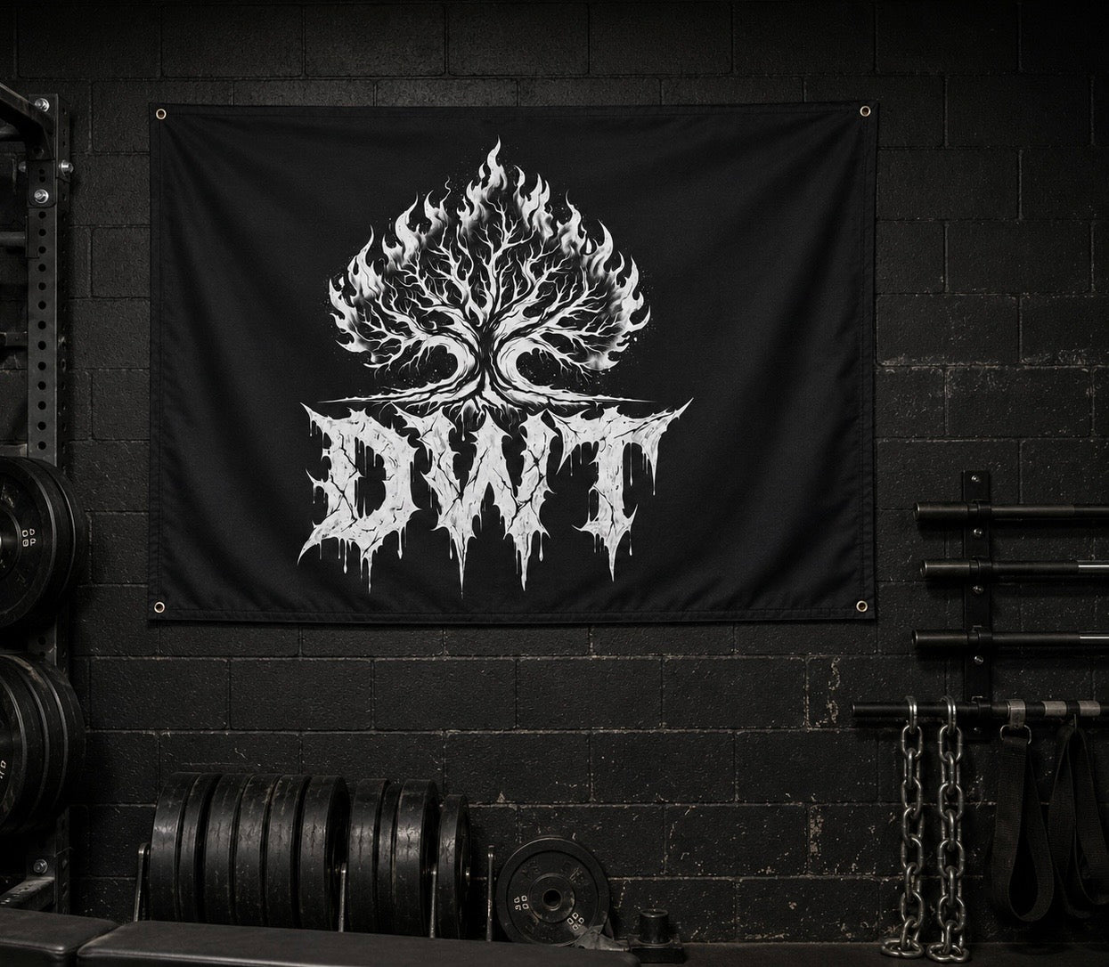 DWT Burning Bush Metallic Drip Flag