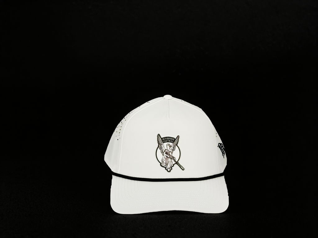 Deadwood Tactical Logo Branded Bills Rope Hat - White