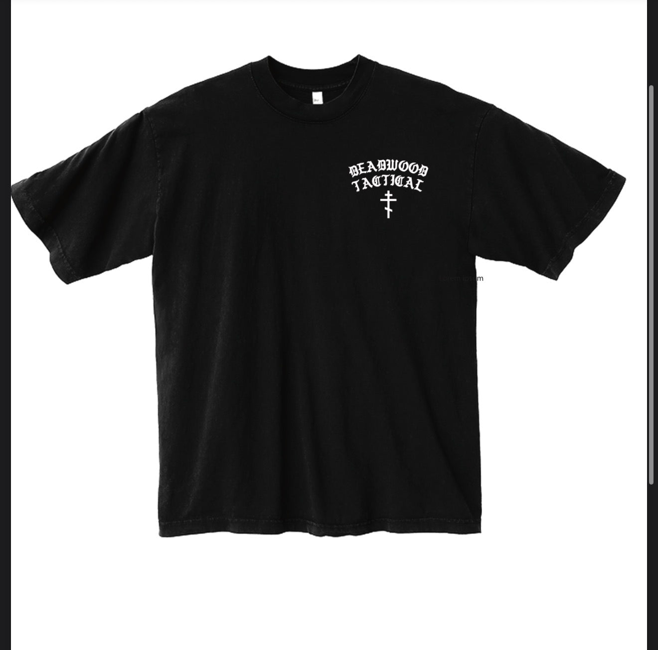 Oversized King Baldwin IV Tee - Black