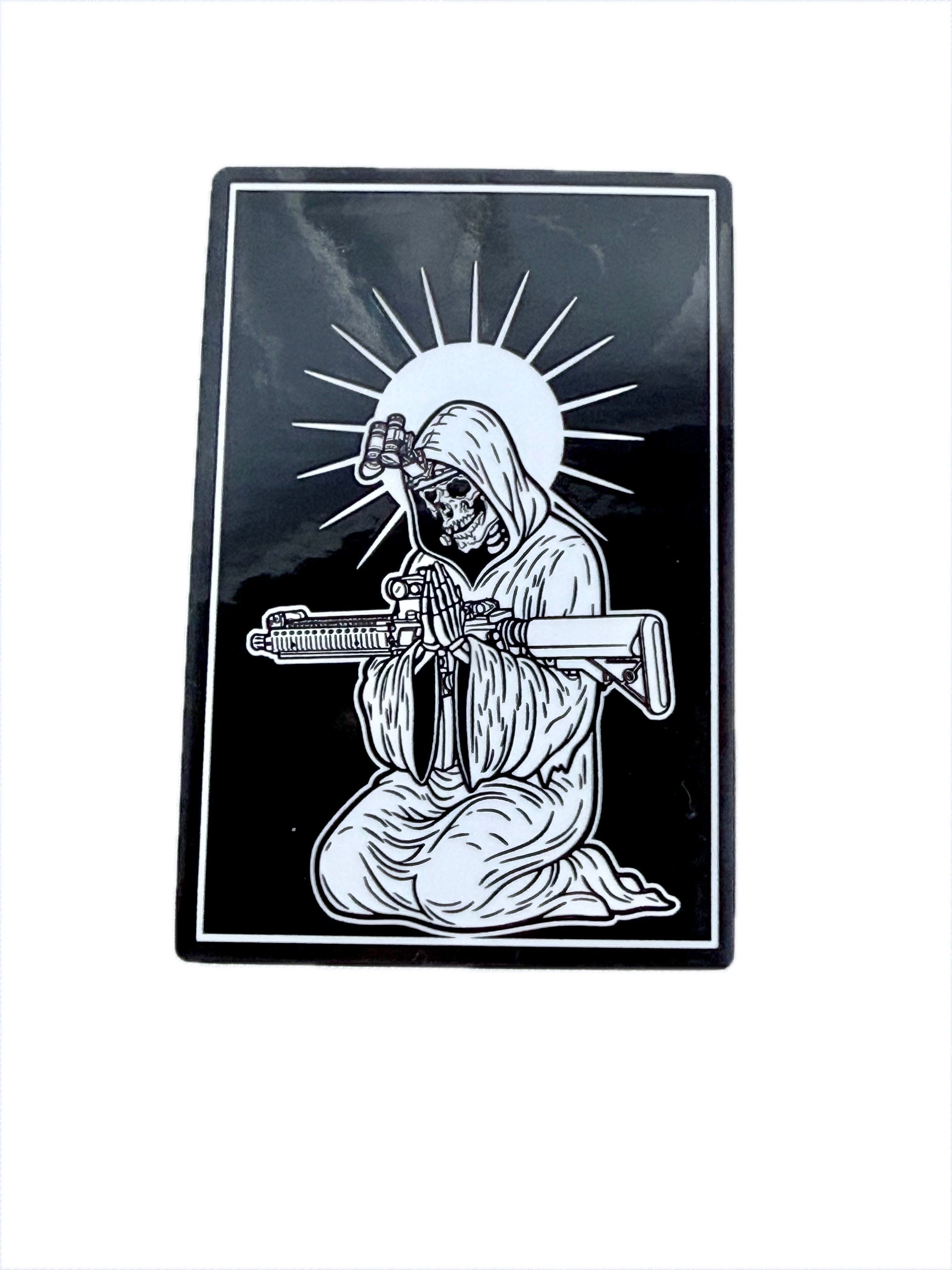 Medium Prayer Skull Sticker
