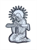 Large Prayer Skull Sticker